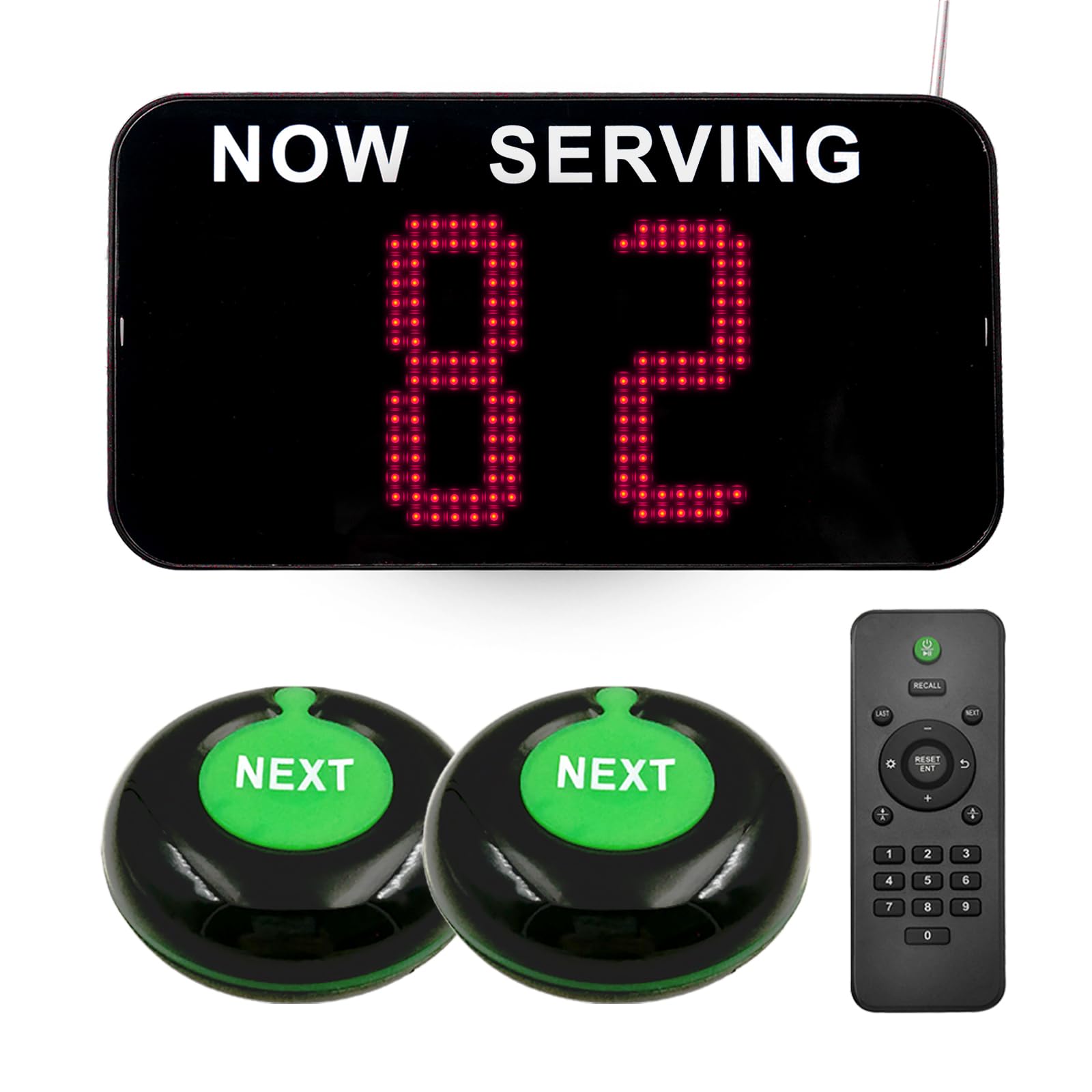 Now Serving Number System Take a Number System Number Calling System with 2 Digits Number Display and Next Call Button for Haunted House