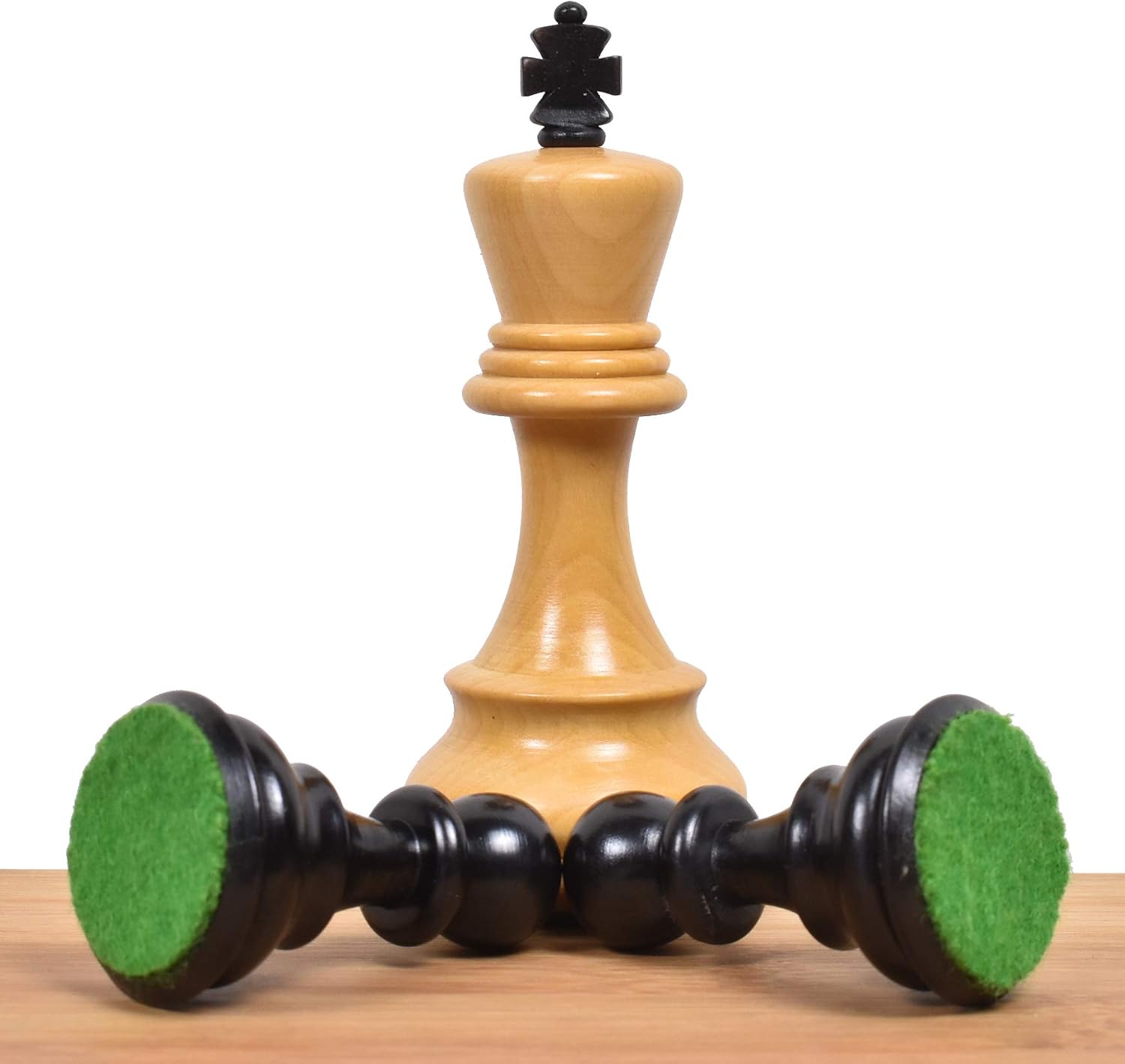 Royal Chess Mall Russian Zagreb Chess Pieces Only Chess Set, Ebonized Boxwood Wooden Chess Set, 3.9-in King, Weighted Chess Pieces for Chess Game (2.3 lbs)