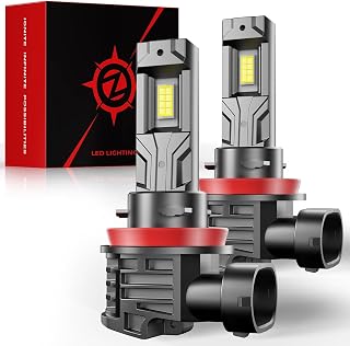 H11/H8/H9 LED Fog Light Bulbs, 50000LM, 6000K Cool White, 2-Pack | 800% brighter, perfect beam, 1:1 mini size, plug-and-play, IP68 waterproof, fanless cooling, 60,000-hour lifespan.