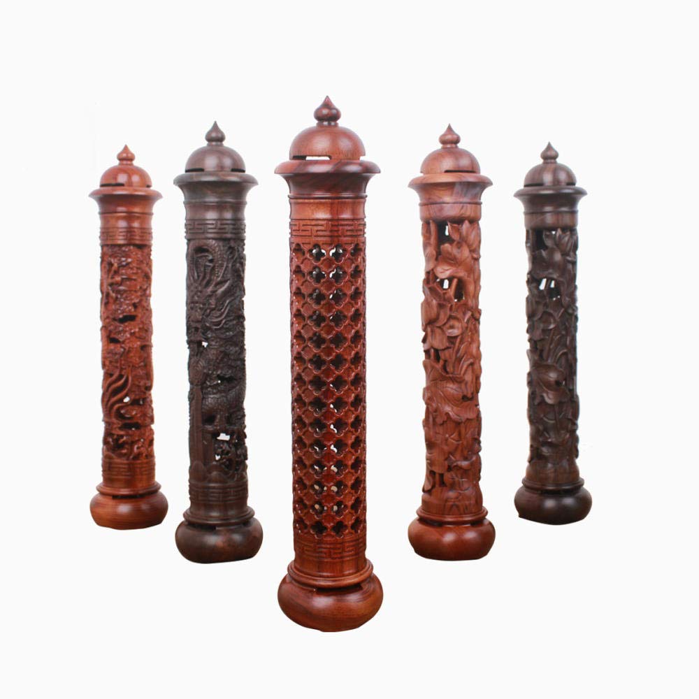 BEPM Räucherstäbchen Halter Räucherwasserfall Rückfluss Räuchergefäß Vertikaler Redwood Massivholz Weihrauchbrenner Holz Für Weihrauchstäbchen 29Cm Wohnzimmer Stick Weihrauchbasis-EIN