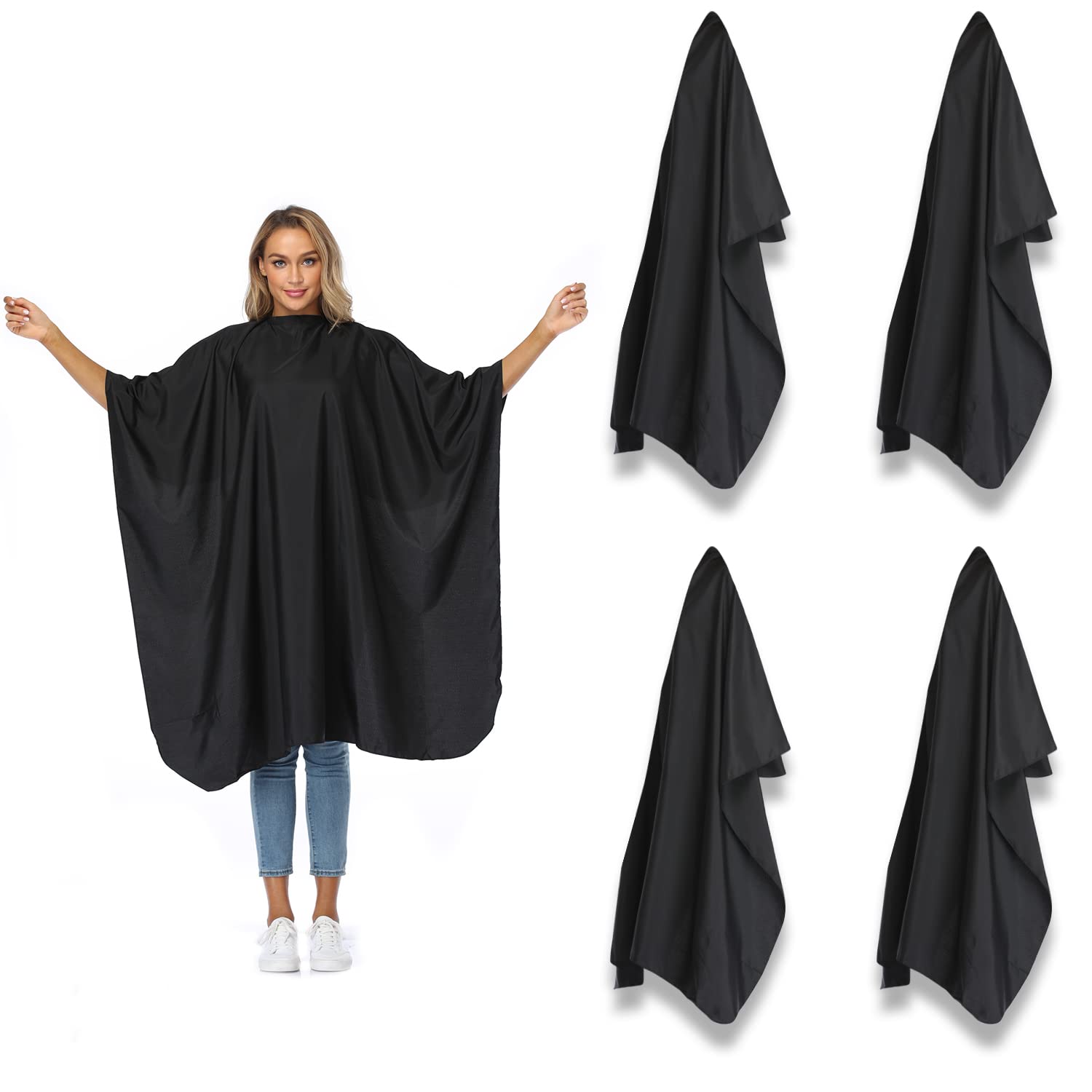 Professional Salon Barber Cape for Men/Women - Hairdressing Waterproof Hair Cutting Cape with Adjustable Snap Closure,Salon