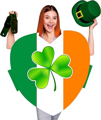 NBSAIRMO Disfraz de corazón para adulto, disfraz de día de San Valentín, disfraz de San Patricio para adultos