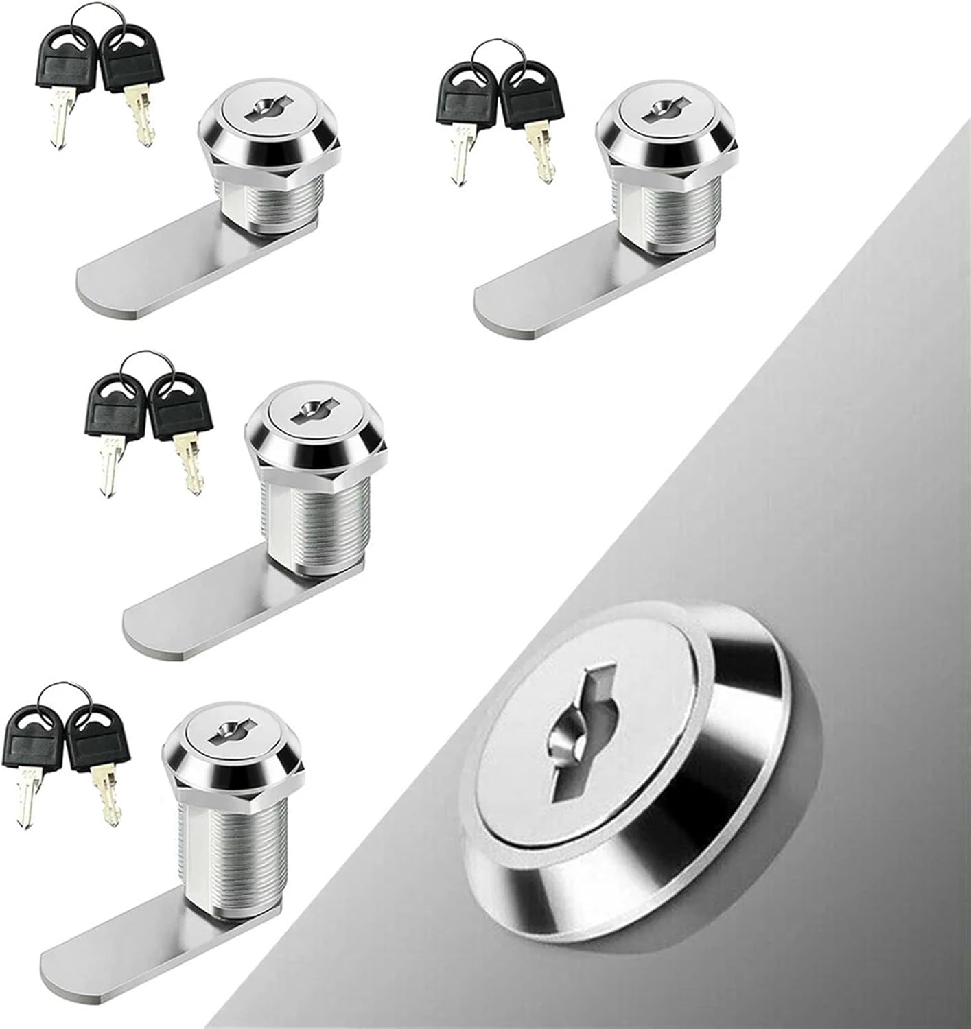 25mm Cam Lock Door Cabinet Mailbox Security Lock Drawer Cupboard Locker with 2 Keys Furniture Hardware 1Pcs