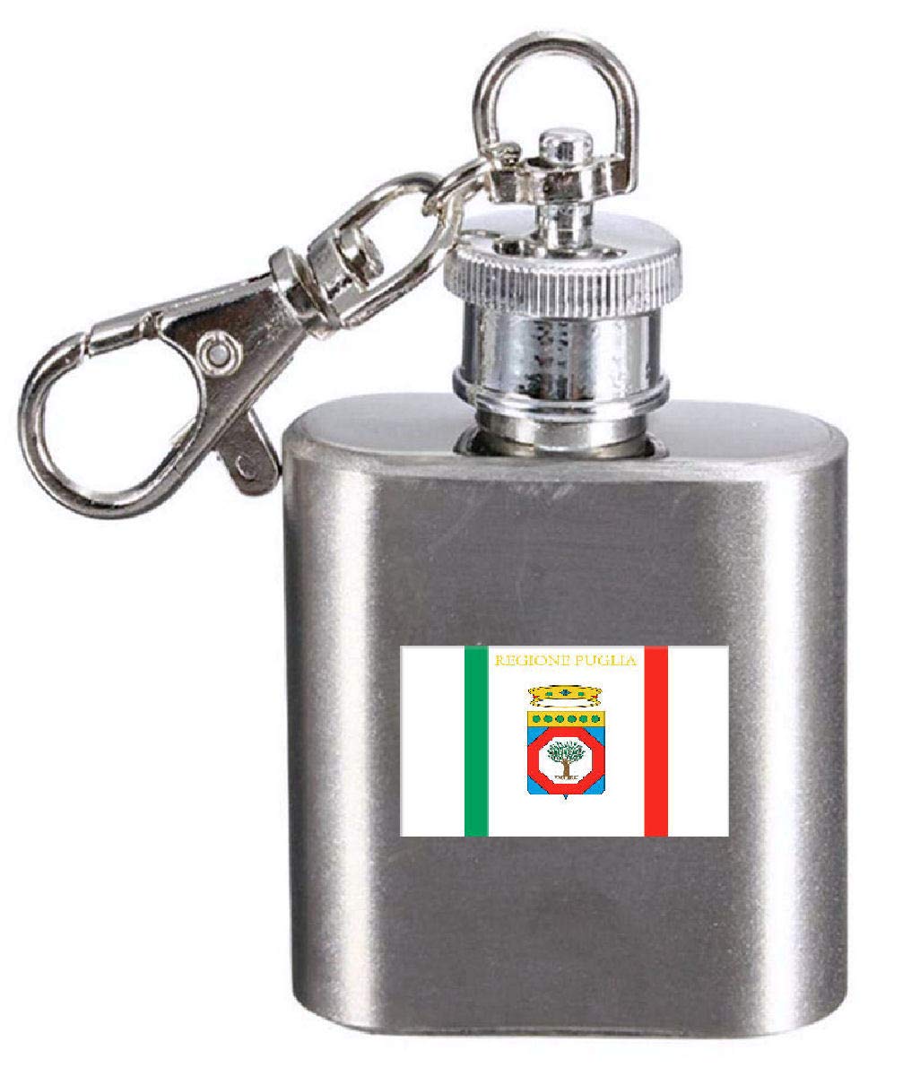 Flasque porte-clés Italie gravé laser en acier inoxydable durable
