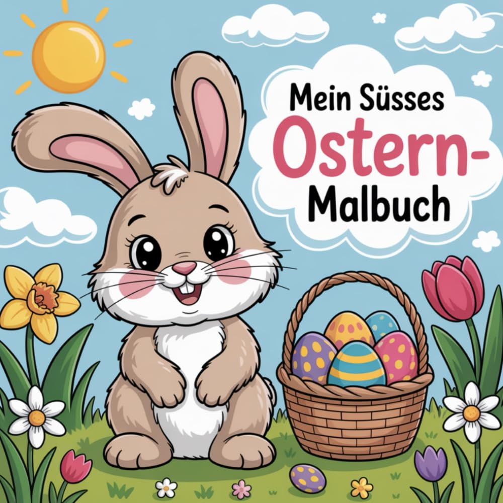 Mein süsses Ostern-Malbuch: Malbuch für Kinder ab 4 Jahren