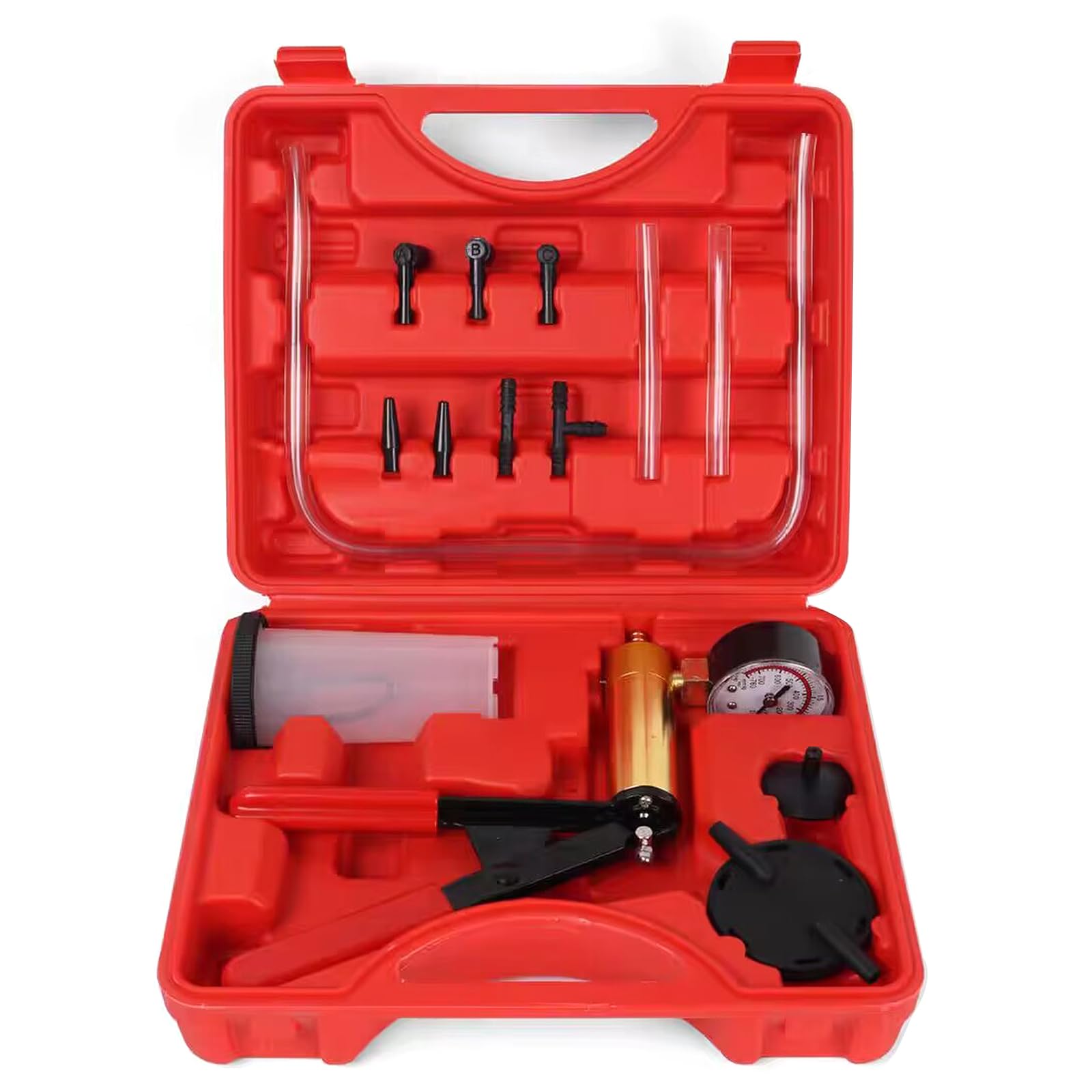 Freni Auto Dispositivo per aspira Liquido Freni Kit,Professionale per Spurgo Liquido Freni Set,Pompa Manuale per Svuotare Facilmente i Freni di Auto e Moto