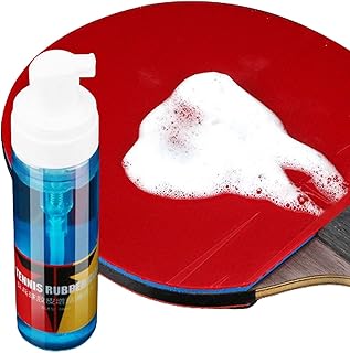 Ping-Pong Paddle Rubber Cleaner, Table Tennis Racket Detergent Agent, 98 ML Ping-Pong Rubber Cleaners Spray with Sponge Effective Cleaning Liquid Professional Care, Level Up Your Game Yundong