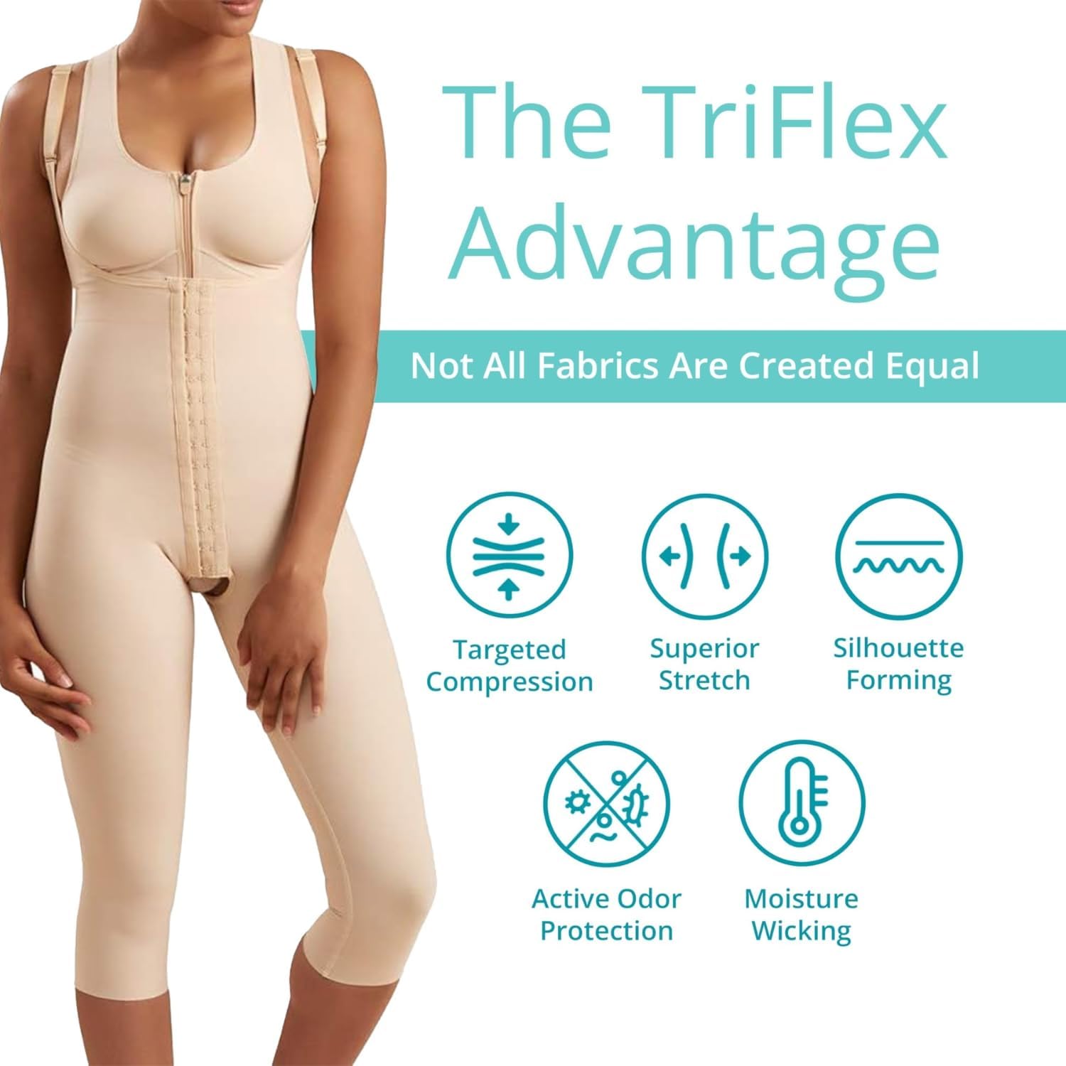 MARENA SFBHM Stage 1 Post-surgical Compression Girdle with High-Back & Front Closure – Adjustable Mid-Calf Length - Image 2