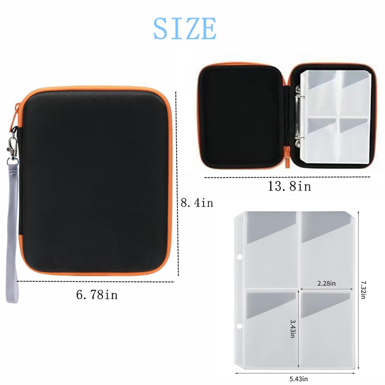 80 Pockets Card Case for Yoto Cards, 4 Pockets Card Holder Case for Yoto Card, Portable EVA Card Storage Folder for Mini Audiobook Card, Mini Study Card, Bank Card, ID Card