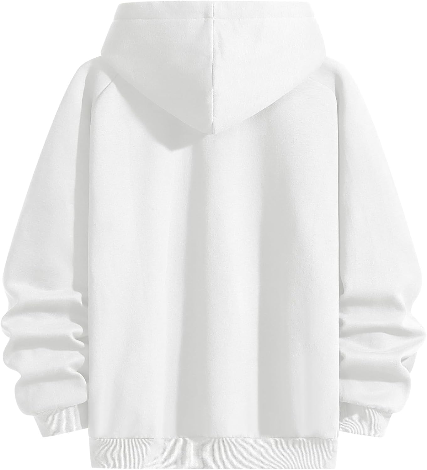 Fleece Hoodies for Men High Neck Sweatshirts Casual Loose Fit Lightweight Techwear Pullover Fall Winter - Image 4