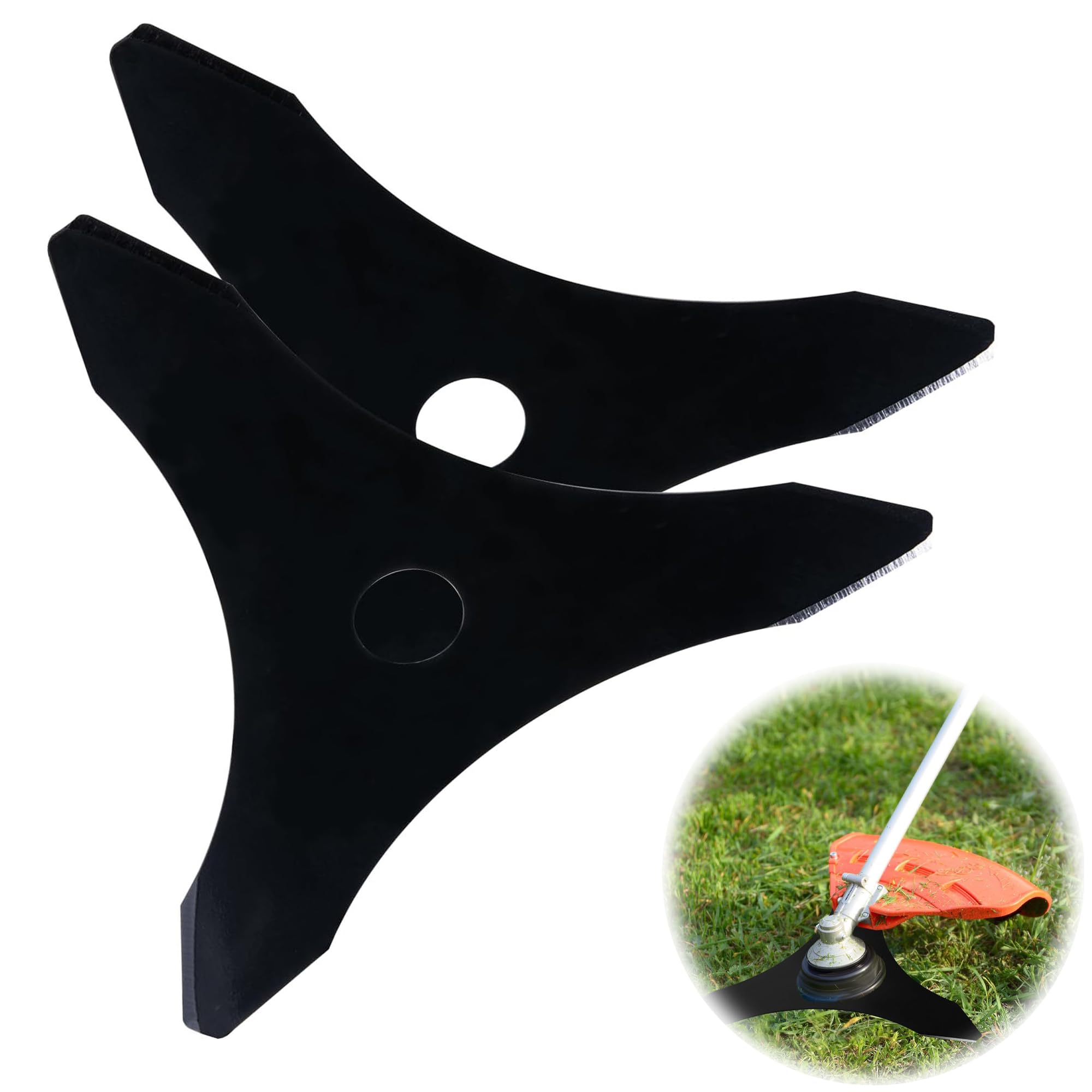 25.4mm Cuchillas desbrozadoras desbrozadora de 3 Dientes Disco Desbrozadora Cuchilla Cortadora Desbrozadora Cuchilla de Desbrozadora para Maleza para Césped, Jardines (Tresdientes)