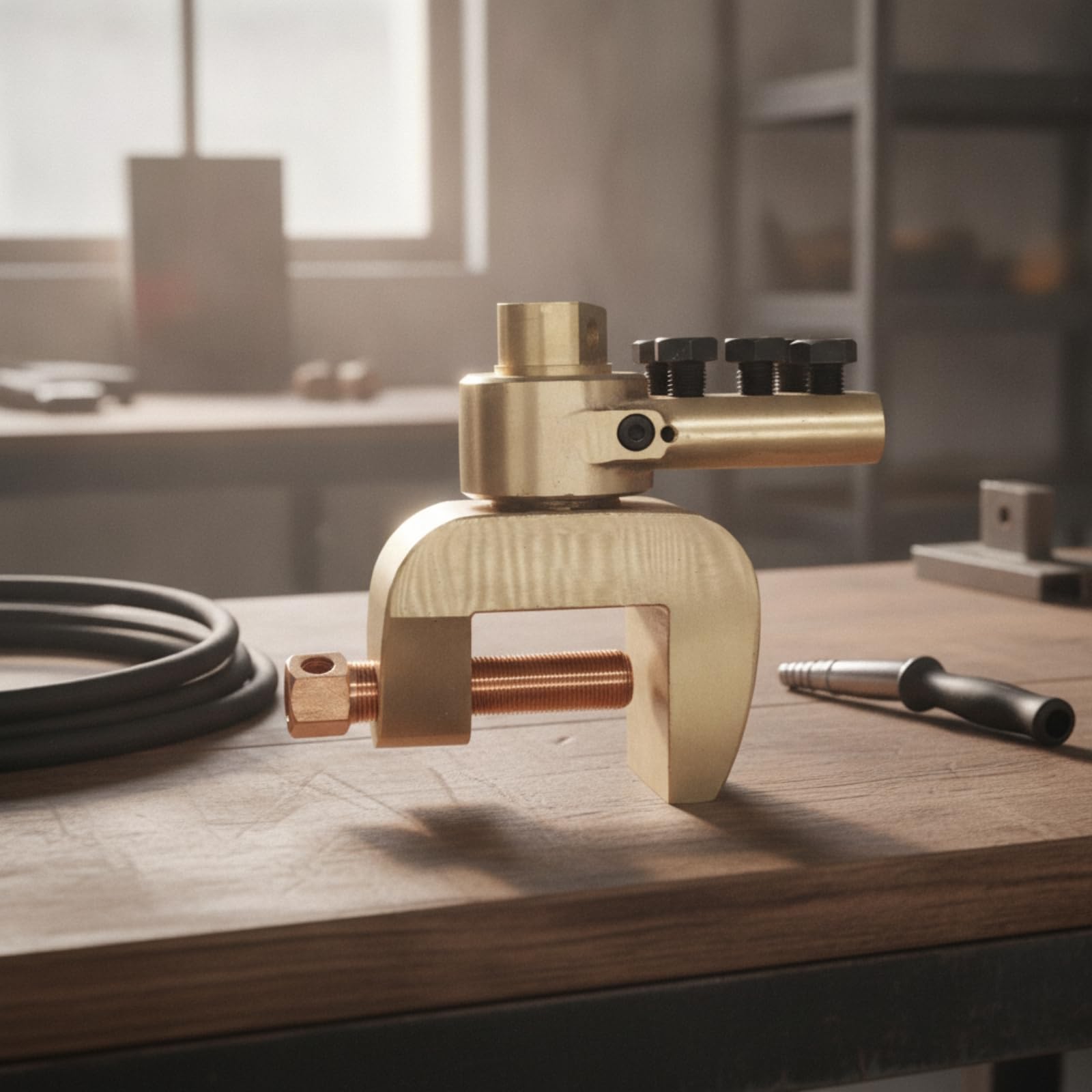 Rotary Ground Clamp Schweißmasseklammer Erdungsklemme Masseklemme Robuster Messingverbinder mit Geringer Übergangswiderstand Drehbar Gegen Kabelsalat, 2500A Drehbare Erdungsklemme