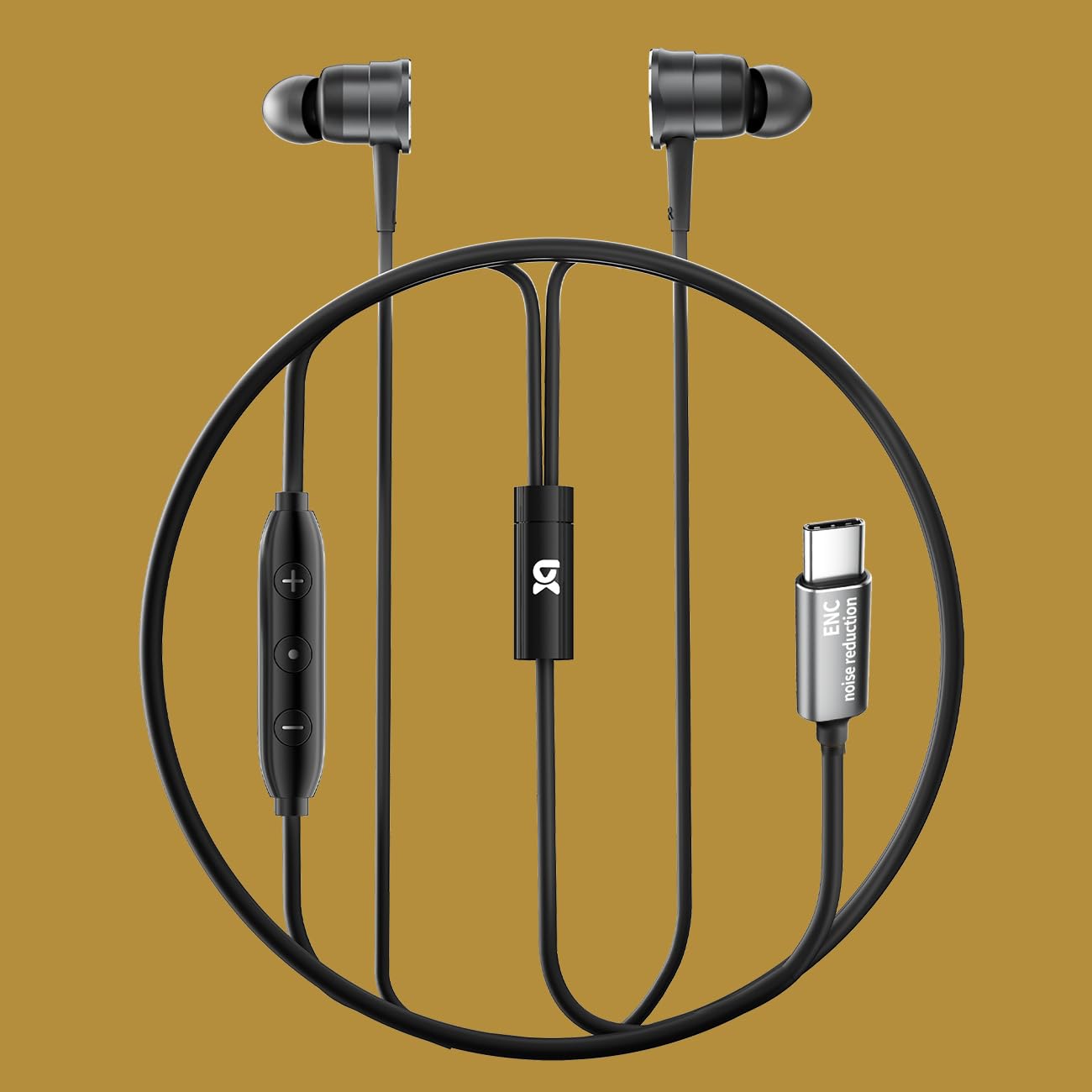 Cuffie intrauricolari multiuso con cavo, bassi profondi, cancellazione del rumore, chiamate chiare, modalità sport, auricolari cablati con microfono riduzione del rumore, compatibili con iPhone 17, 16