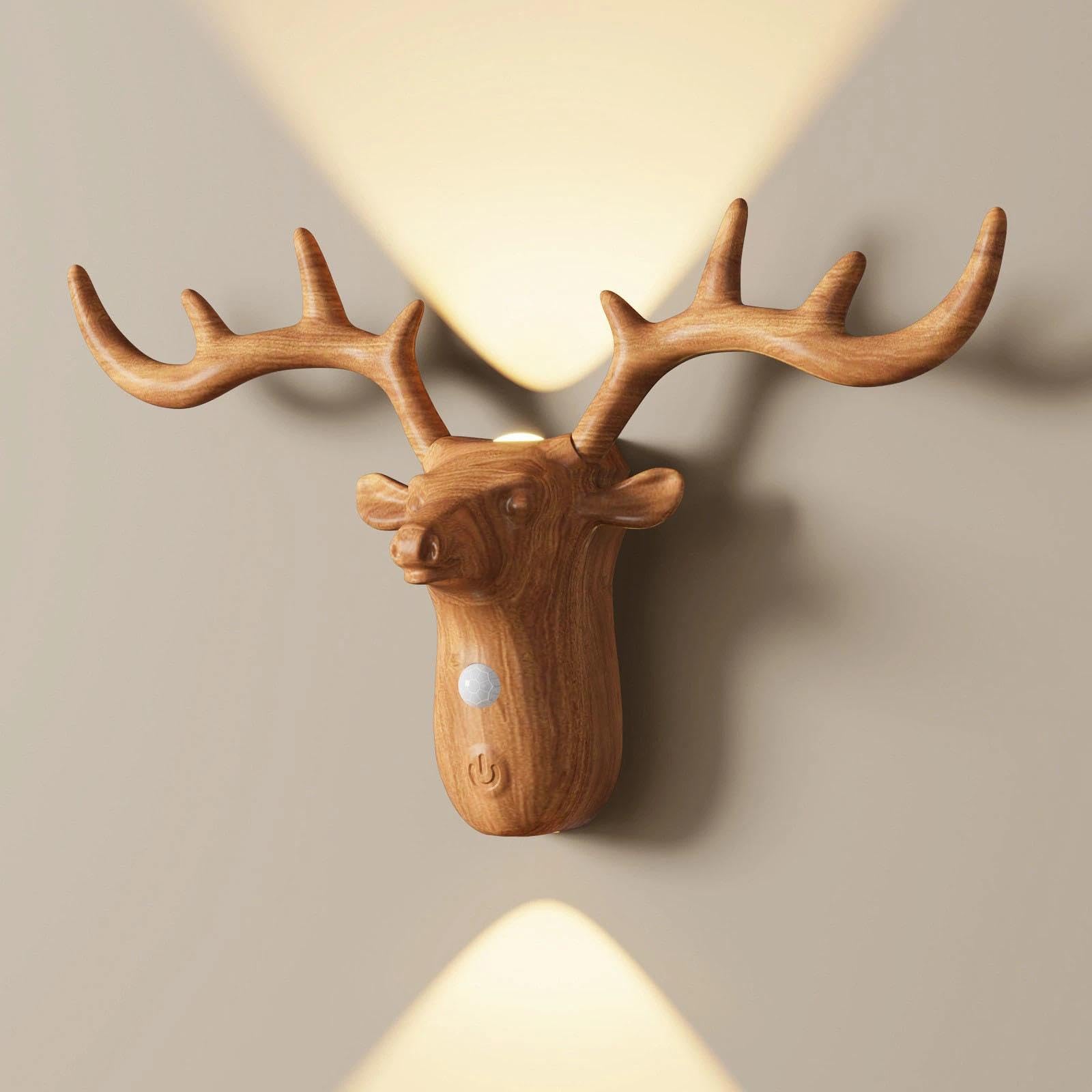 Gaohongmei Wood Grain Motion Sensor Night Light, Wireless Rechargeable Wall Lights(Wood Grain)