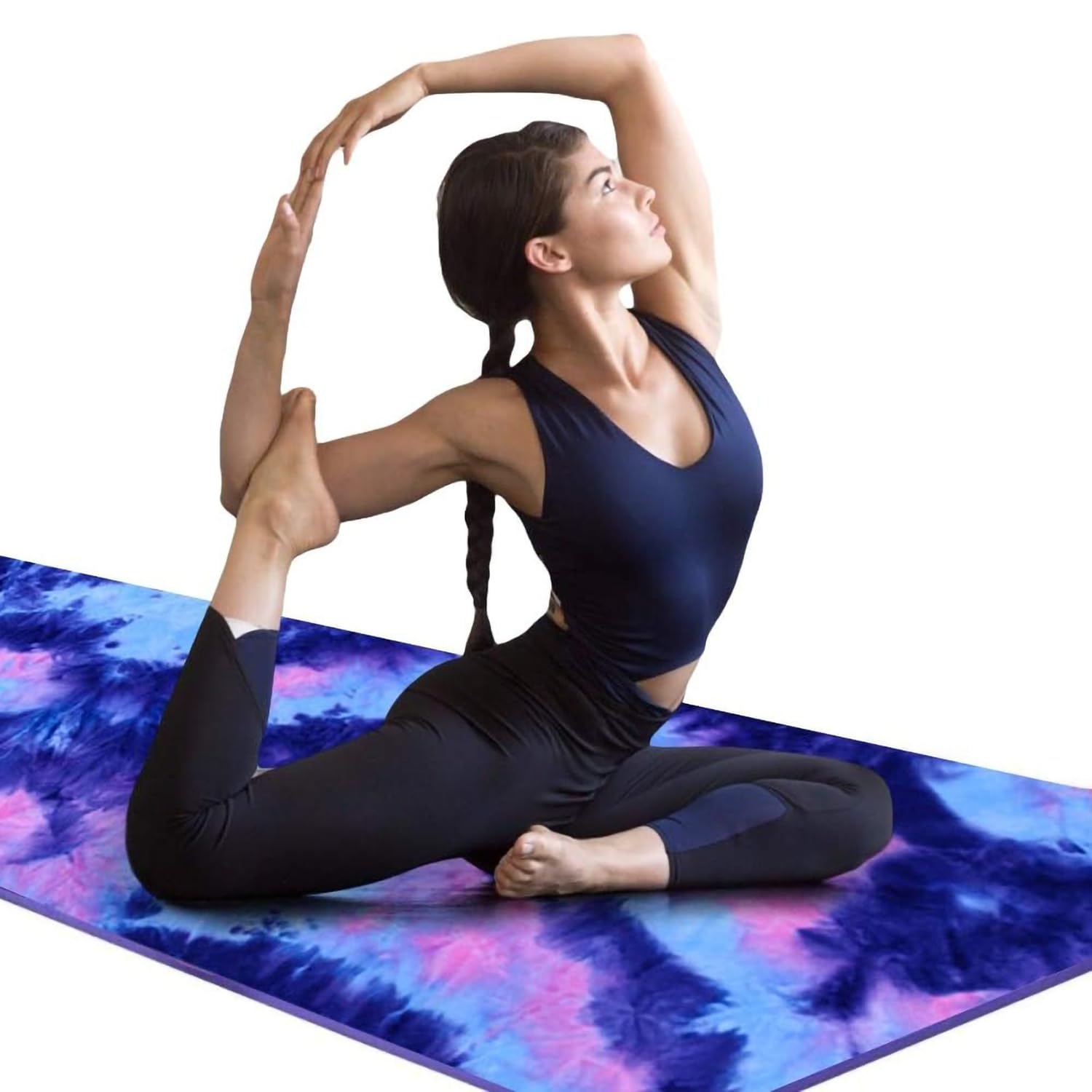 Asciugamano Di Yoga Caldo Antiscivolo con Punti Di Presa - Asciugatura Rapida, Microfibra Assorbente | Per Yoga, Pilates, Bambini Yoga Mat & Meditazione ﻿ (#2, 183cm*63cm)