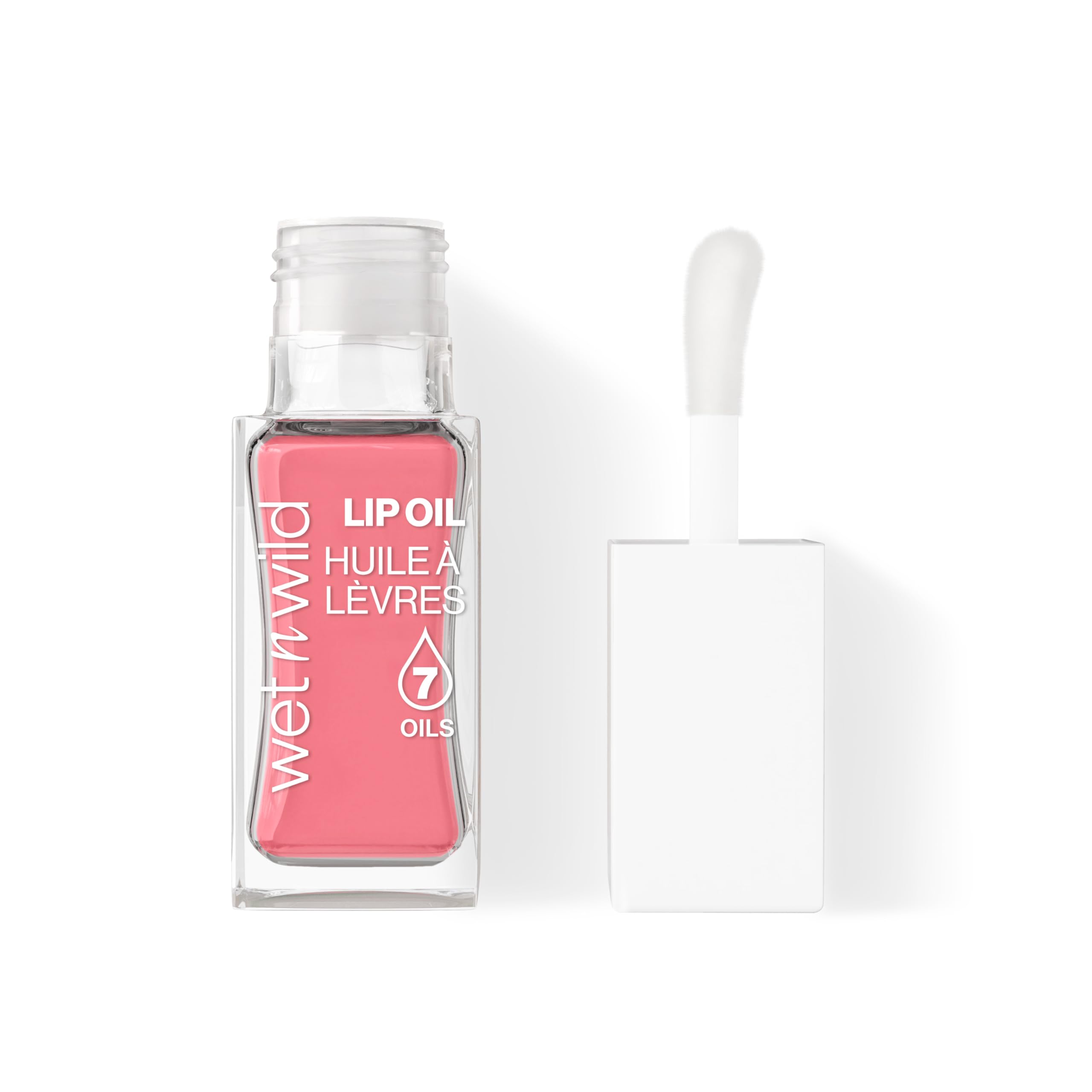 Wet n Wild Tinted Lip Oil, Nourishing & Non-Sticky Pink Lip Gloss Powered by 7 Natural Oils