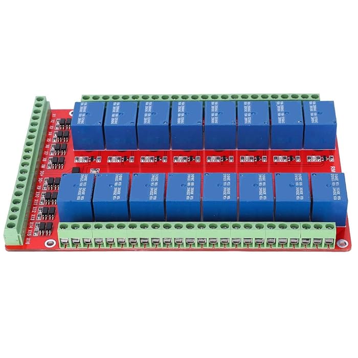 Buy 16 Channel Relay Module, Walfront Two Way Isolated Type Optocoupler