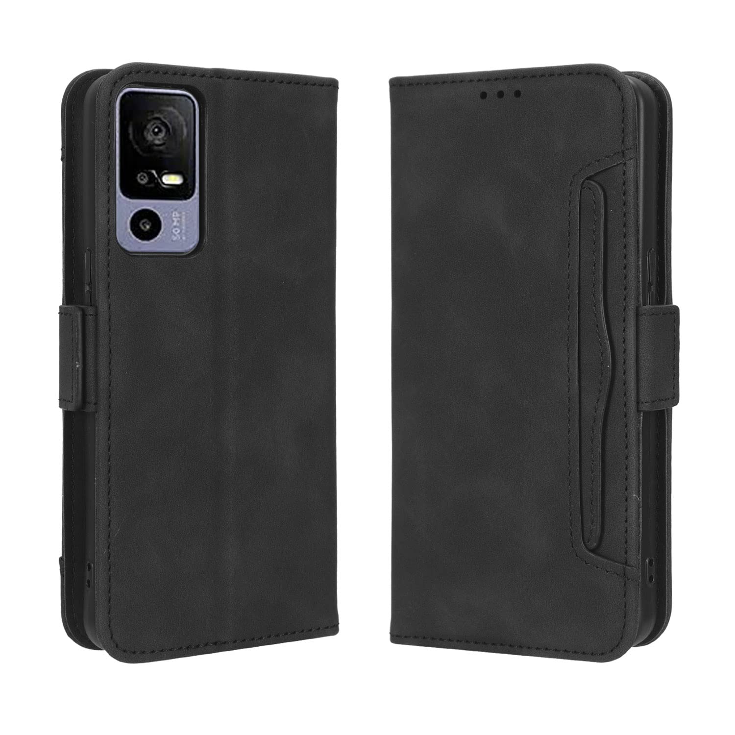 Ranyi for Lively Jitterbug Smart4 Case, PU Leather Wallet with 5 Card Holder Slots Kickstand Stand Feature Flip Folio Magnetic Wallet Case for Lively