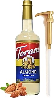 Almond Orgeat Syrup for Coffee 25.4 Ounces Coffee Flavoring for Drinks with Jimoco Pump