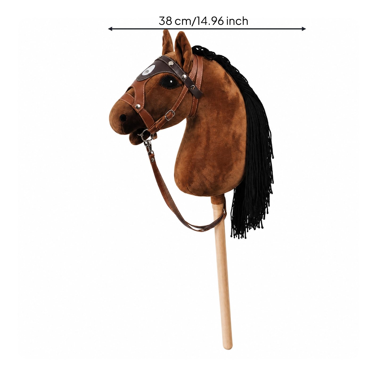 a Bastone con Redini e Redini Stabile a Bastone di Peluche Senza Funzioni Elettroniche Hobby Horse per Bambini