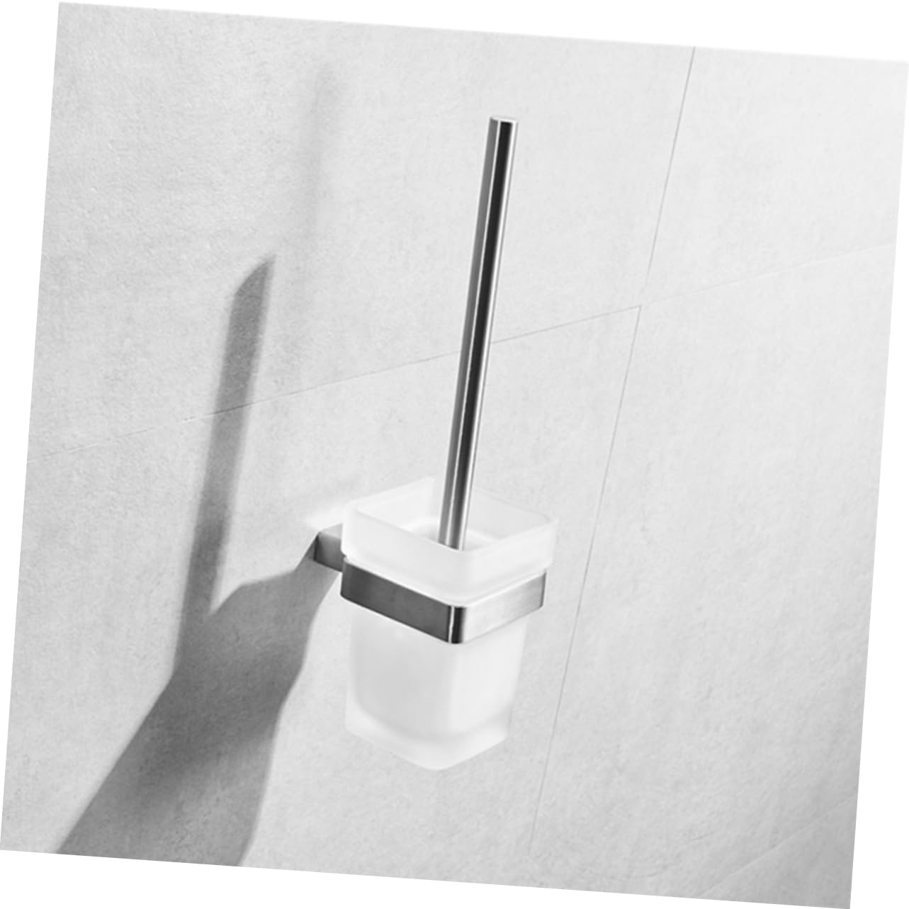 Portaescobillas de Baño Cepillo de Limpieza de Acero Inoxidable 304 | Diseño Montado en Pared, Color Plata, para Baños del Hogar y Oficina, Uso en Hotel, Accesorios de Baño
