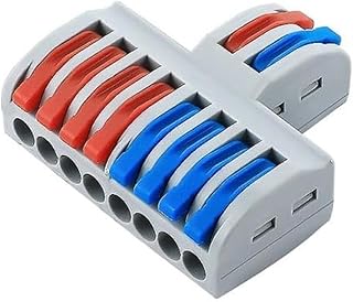 وصلة اسلاك مدمجة عالمية 2 في 8 مخارج من واجو SPL-82 (كتلة طرفية موصل مع رافعة)