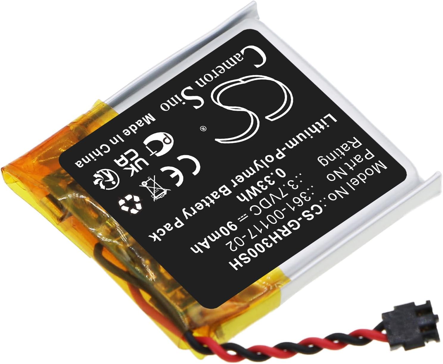 Cameron Sino Battery for Garmin Forerunner 30 PN:Garmin 361-00117-02 90mAh / 0.33Wh
