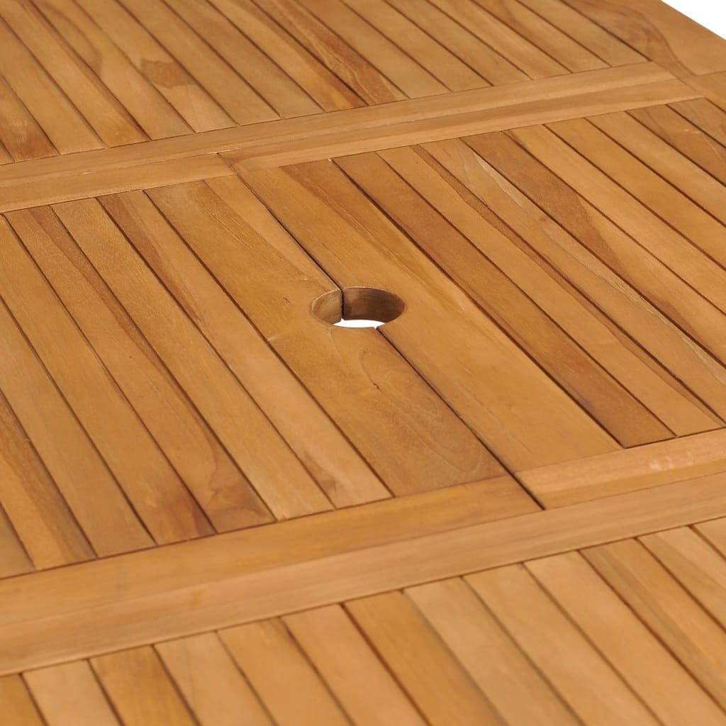 vidaXL Tavolo da Giardino Estensibile Elegante Robusto Arredi Esterni Campeggio Picnic (110-160) x80x75 cm Colore Naturale Legno Massello di Teak