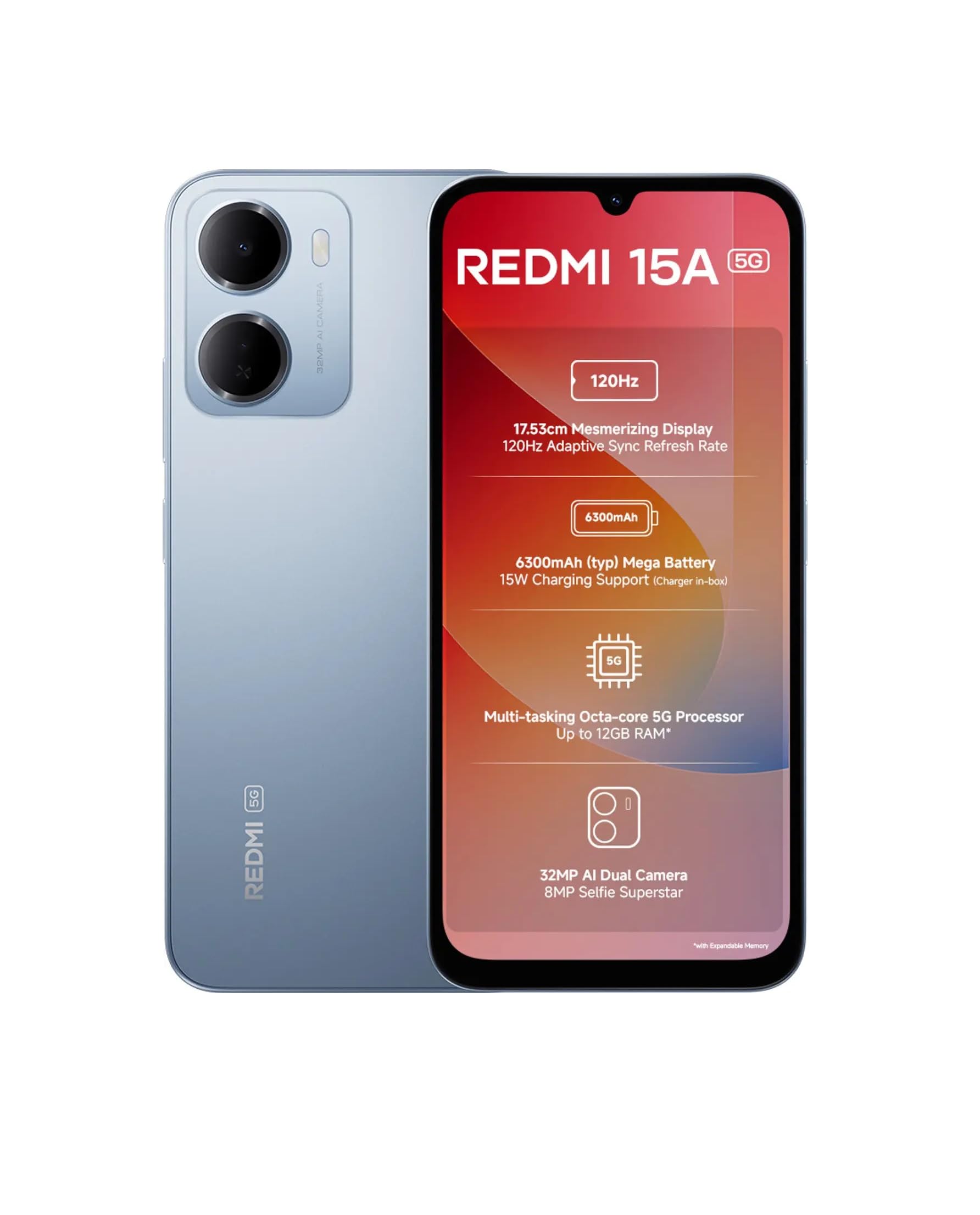 REDMI 15A 5G Awesome Blue 4GB RAM 128GB ROM-image-8