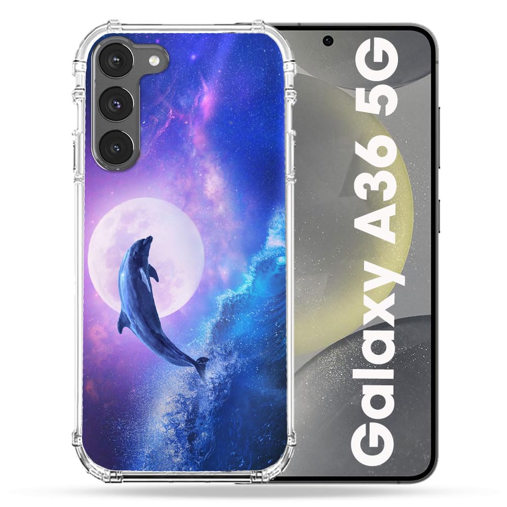 Coque Samsung Galaxy A36 5G dauphin vague avec protection renforcée antichoc - 2