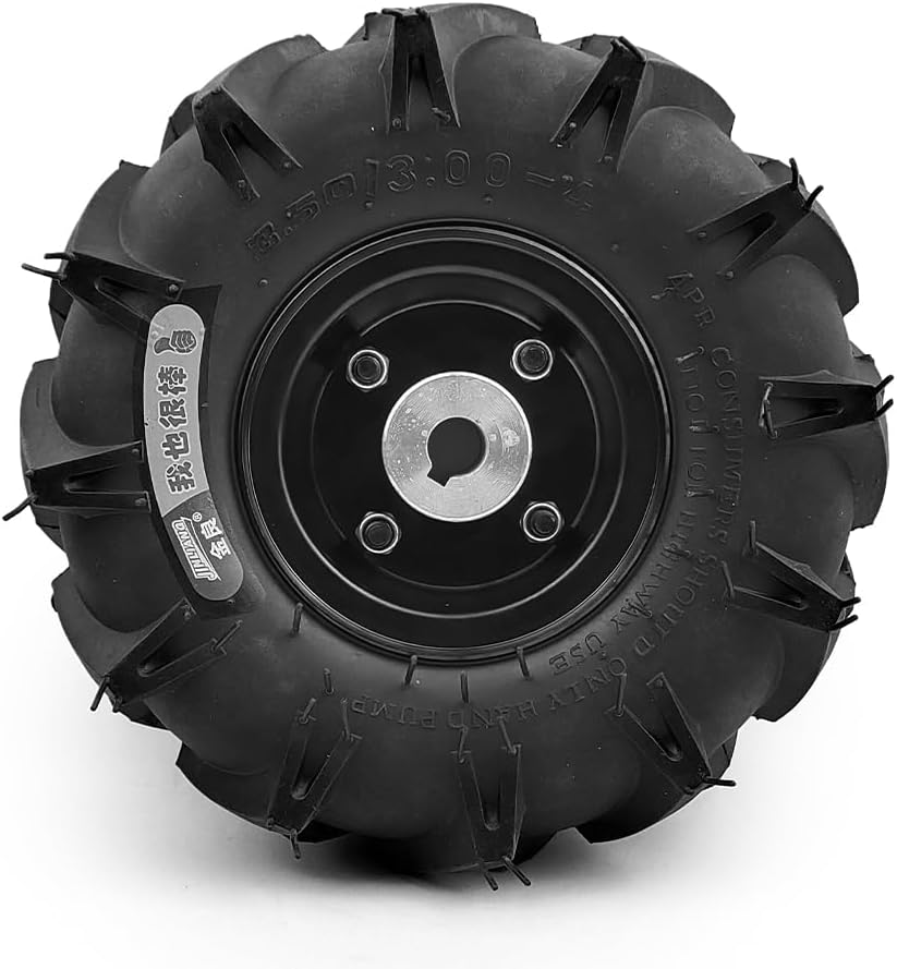 3.50-4 Pneumatic Agricultural Tire 10 Inch Off Road Wheel 17mm Axle Hole For DIY Lawnmower Motor Trolley Cart (wheel)