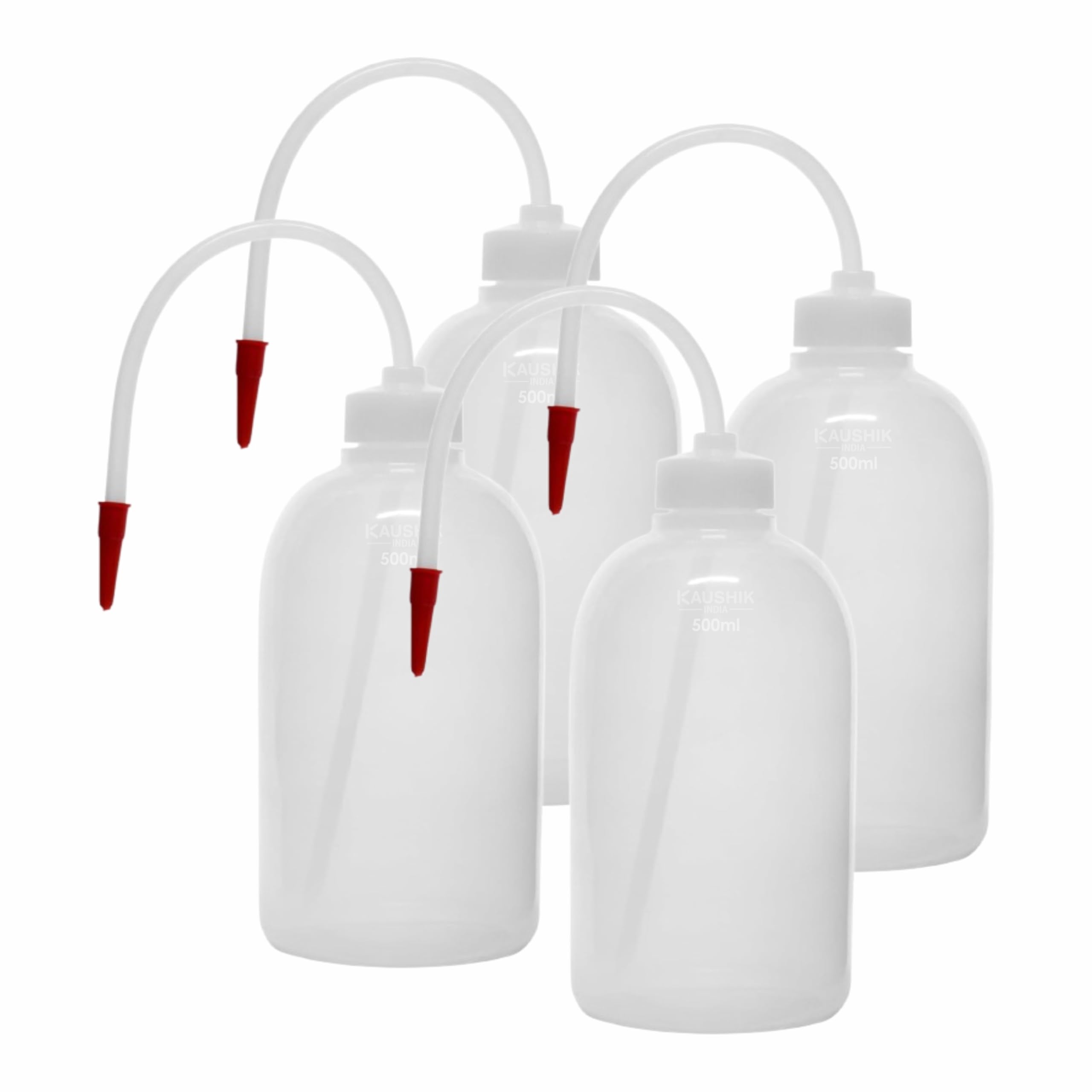 Wash Bottle |500ml| Unbrekable Reusable With Polyproplylene Flexible Delivery Tube| WITH Delivery Tube Cap| Ideal for Scientific Laboratories & Multi Squeeze Jobs| Pack of 4-image-11