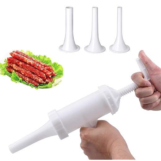 Food Grade Quality Manual Sausage Maker Meat Stuffer Filler Hand Operated Salami Maker, Commercial And Household Use