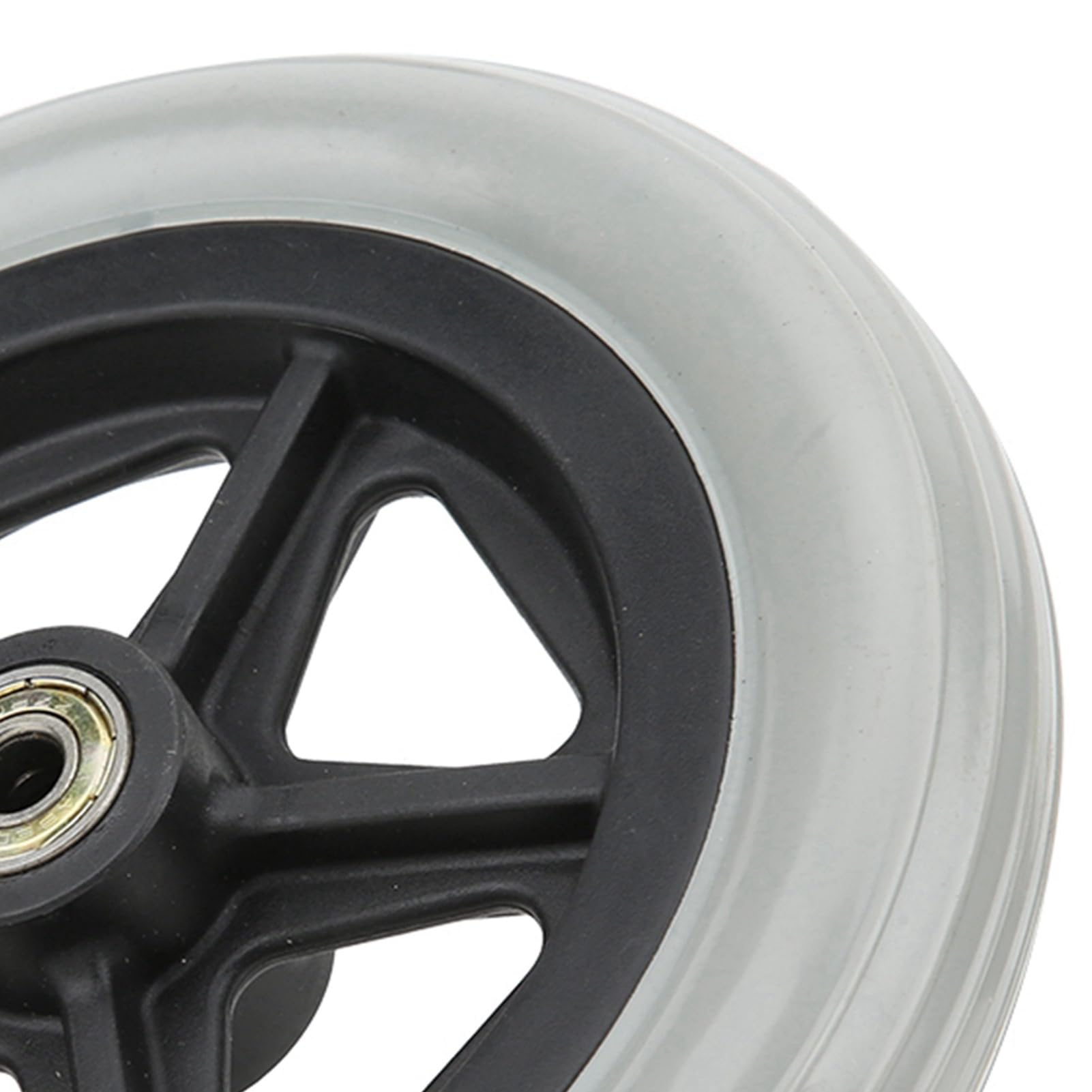 ruedas de repuesto para silla de ruedas de carga máxima de 7 pulgadas, goma antideslizante de una sola rueda para silla de ruedas, ruedas delanteras para sillas de ruedas y carros