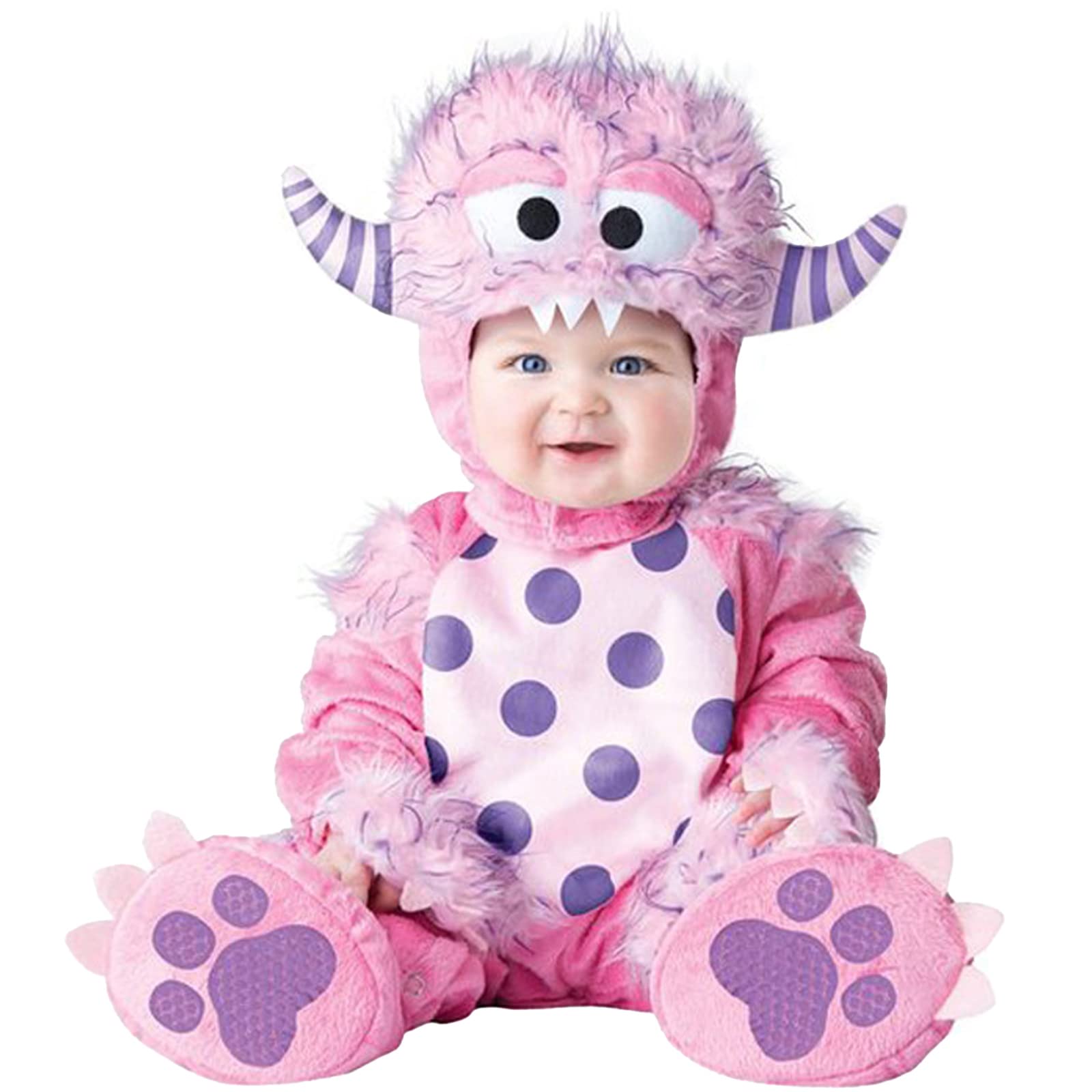 QIYUANT Disfraz Niño Disfraces de Animales Carnaval Fiesta Fotografía Bebé Ropa Mono con Capucha y Forro para Niños Niñas Bebé 0-3 Años
