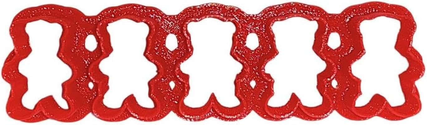 Foose Cookie Cutters Teddy Bear Cracker Multi Cutter 1 1/8 in segments, Food Safe 3d Printed Plastic, Made in USA (Color may vary)