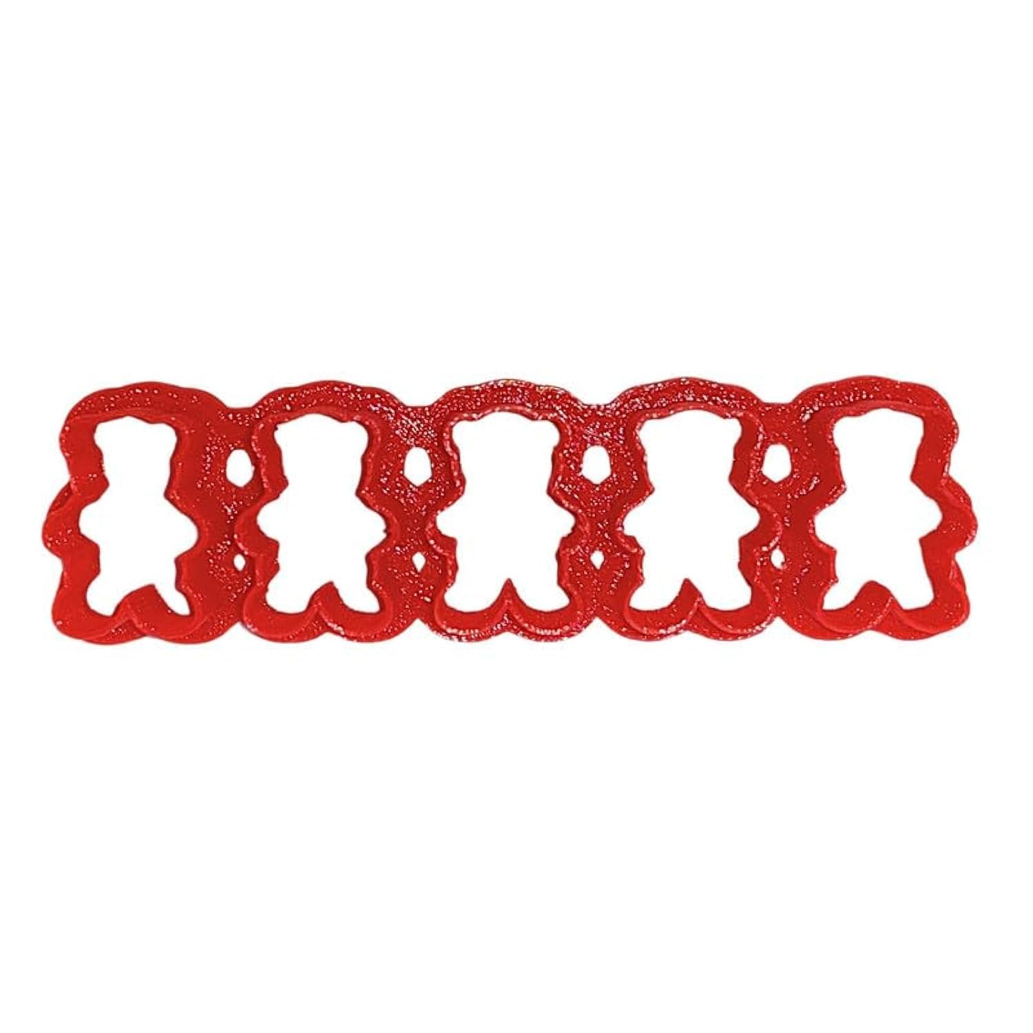 Foose Cookie Cutters Teddy Bear Cracker Multi Cutter 1 1/8 in segments, Food Safe 3d Printed Plastic, Made in USA (Color may vary)