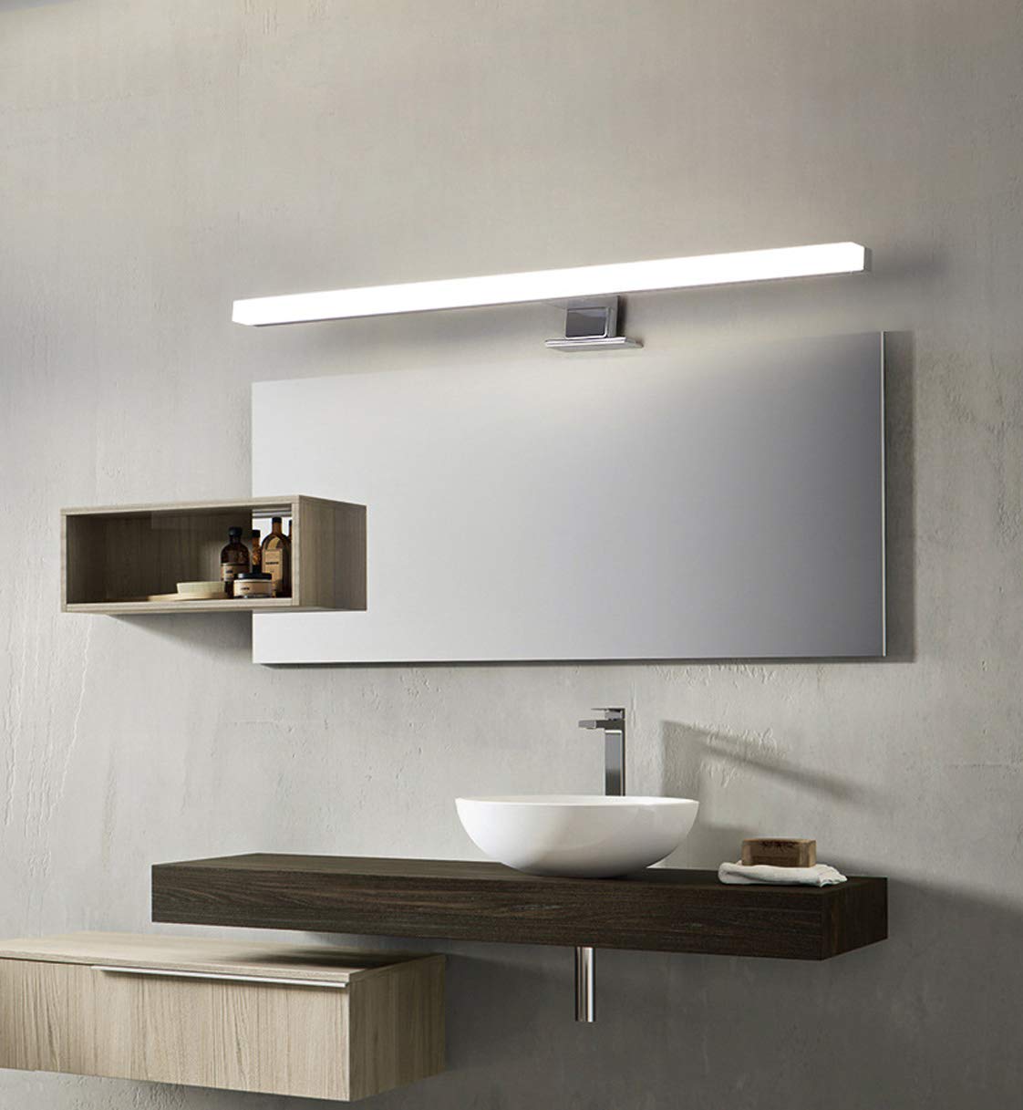 Luz espejo baño, luz espejo LED, iluminación imagen LED regulable, lámpara frontal pared ahorro energía IP44 luces aplique maquillaje LED impermeables ideales para lavar