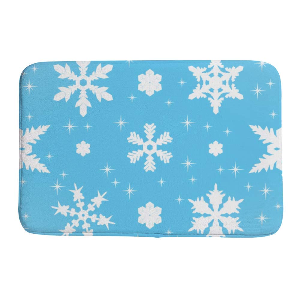 Tapis de bain velours corail flocon de neige pour sortie de douche douce