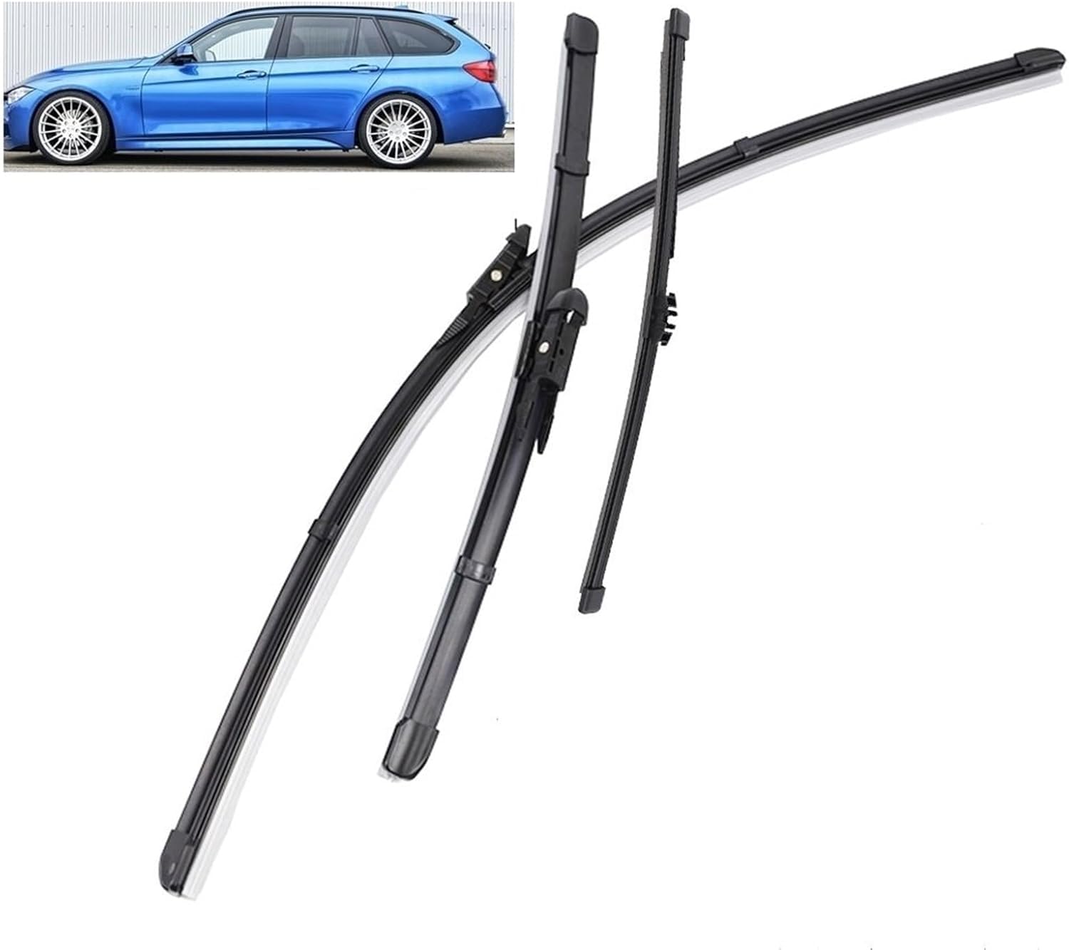 MadongJ Windshield Windscreen Wiper Blades for BMW Serie 3 F31 Touring 2011-2019, Replacement Blades All-Weather Performance Streak-Free Windshield Wipers