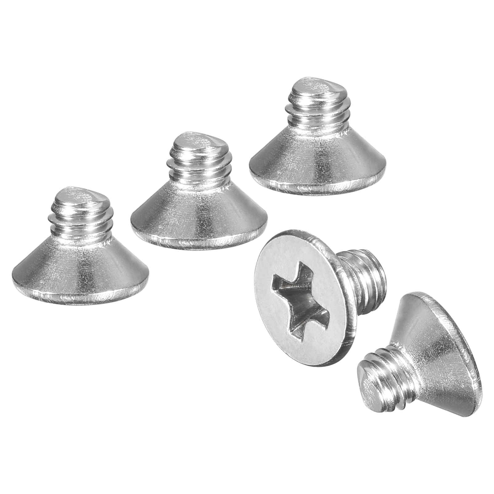 DTGN M4-0.7x5 Flat Head Countersunk Machine Screws - 100pcs - Good for Furniture and Machinery - 304 Stainless Steel Phillips Machine Screws Bolts - Silver โ image 1