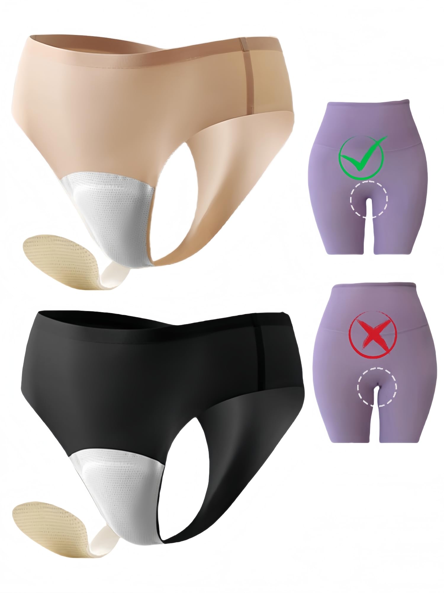 lightinner Seamless Invisible Concealer Cover Workout Thongs Underwear for Women Panties Underwear for Leggings-picture-16