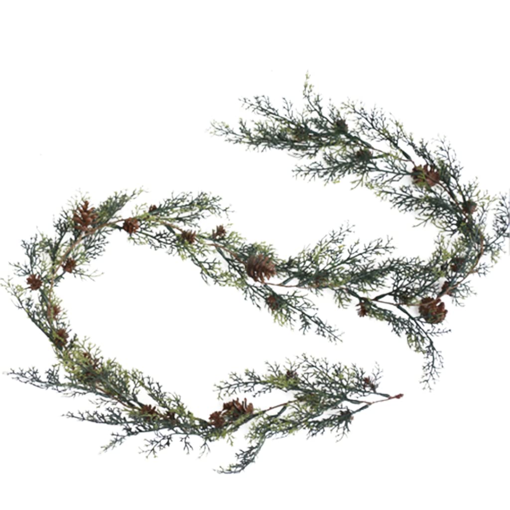 Jazuaiao Christmas Red Pinecones Green Snow Branch Decorations for Home Navidad Plant Wreath Garland Christmas Wreaths Outdoor for Outside for Front Door
