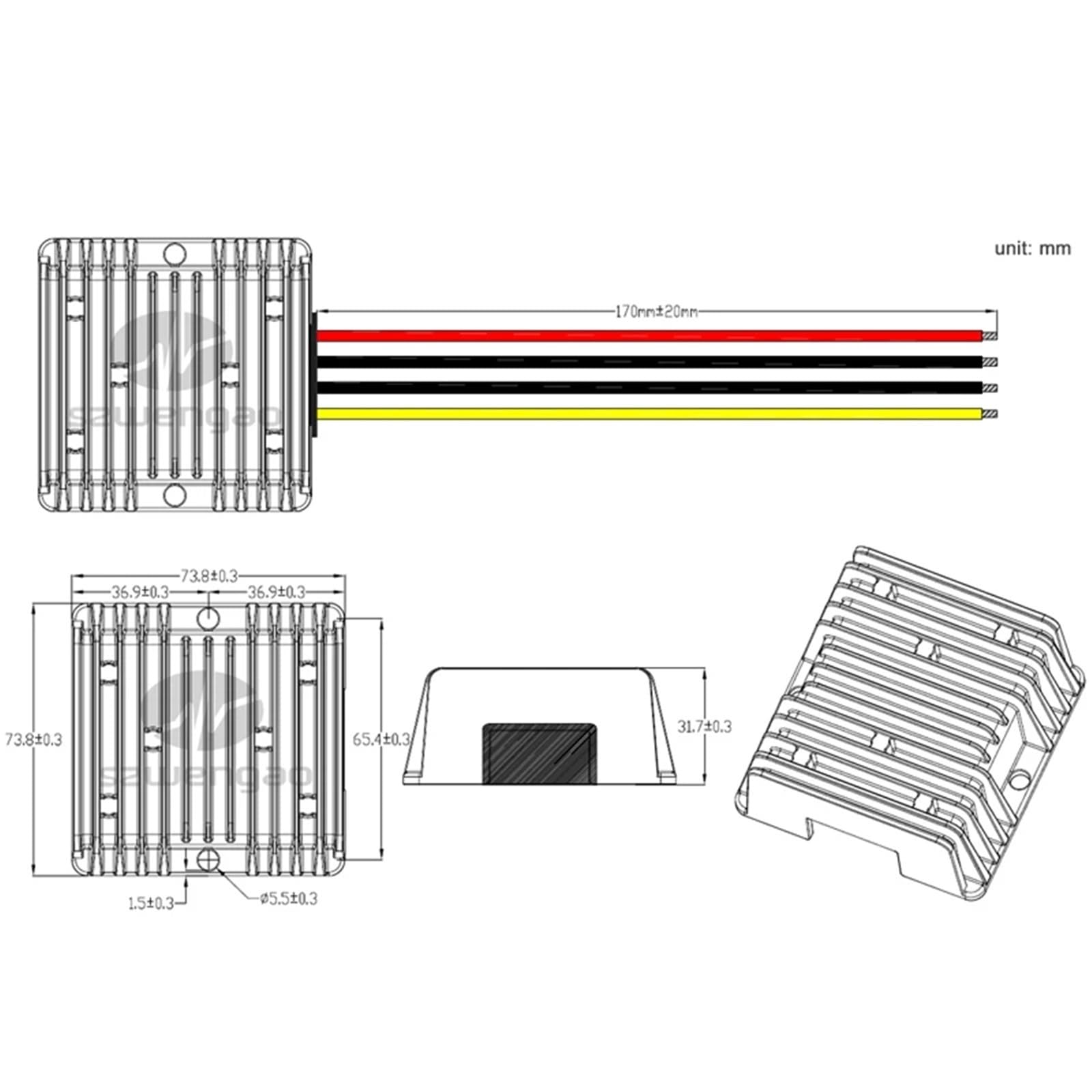 12V to 19V 24V 28V 5A 8A 10A Step-up DC DC Converter 12V-28V Voltage Regulator Boost Car Truck Boat Power Supply(5A,12V_24V)