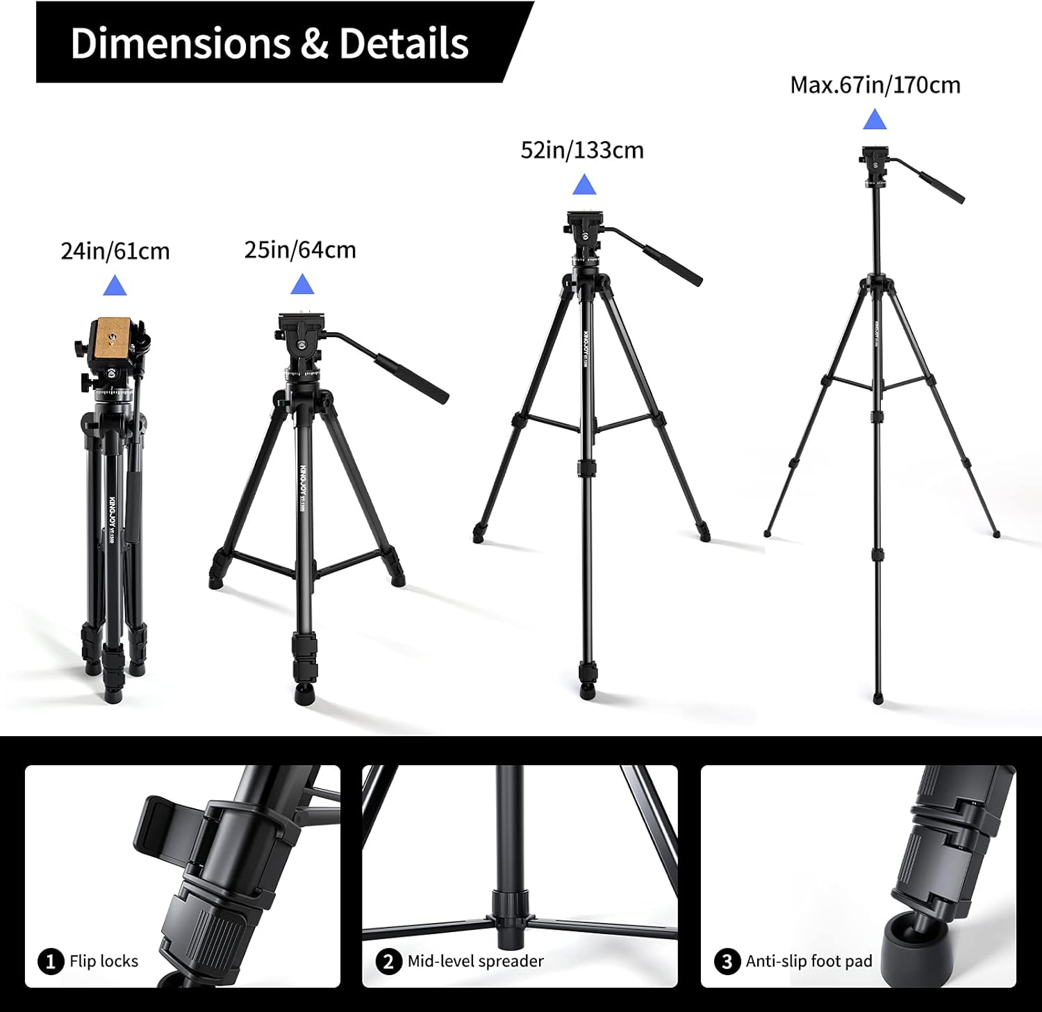 Limited Video Tripod with Fluid Head, Heavy Duty Professional Video Camera Tripod Travel Tripod Aluminum Compatible for DSLR SLR Nikon Canon Sony Camcorder DV with Carry Bag Popular Video Tripod with Fluid Head, Heavy Duty Professional Video Camera Tripod Travel Tripod Aluminum Compatible for DSLR SLR Nikon Canon Sony Camcorder DV with Carry Bag