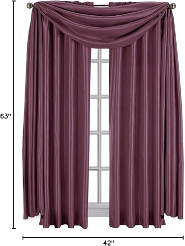 Vista 127 de Royal Hotel Bedding Soho - Cenefa con festón morado, patrón sólido, 35 x 30 pulgadas