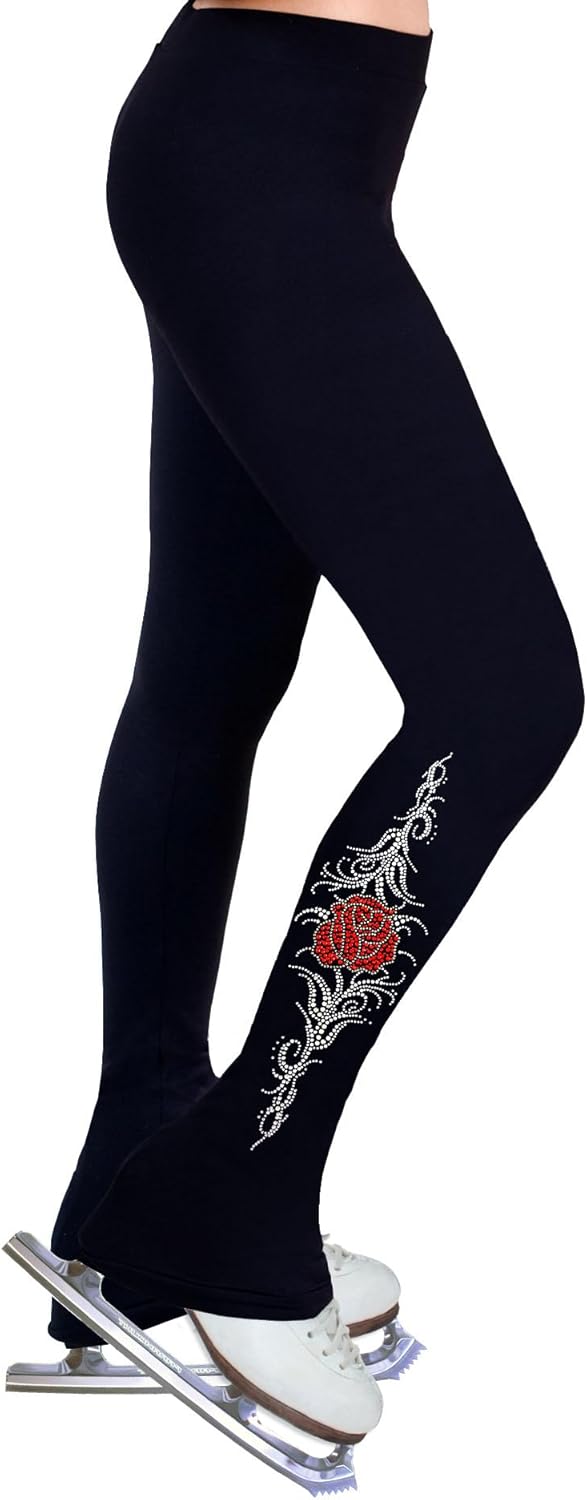 Figure Skating Practice Pants with Rhinestones R87 - Child Sizes