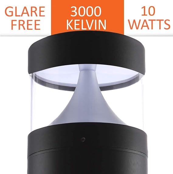 Bollard Light 25, 120-277V, 10 Watt, 3000 Kelvin, Flat