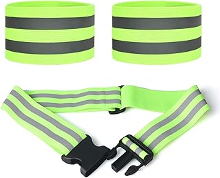 HOGAR AMO Reflektorband Reflektierende Sicherheit Armband & Gürtel für Outdoor Joggen, Radfahren, Wandern, Laufen Reflexba...