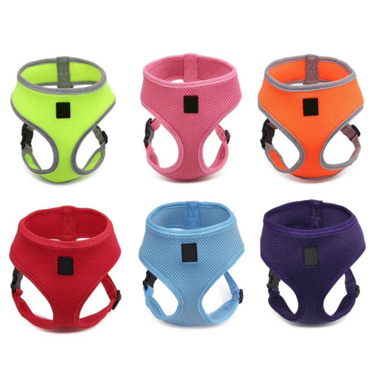 Amosfun 3stücke Haustier Sicherheitsgeschirr Für Hunde Verstellbares Atmungsaktives Haustiergeschirr Fluoreszentgrün Für Sicheres Training Und Outdoor-aktivitäten Mit Metallring Für